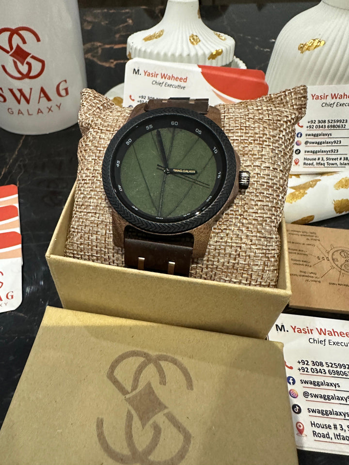 Swaggalaxy watch wooden case