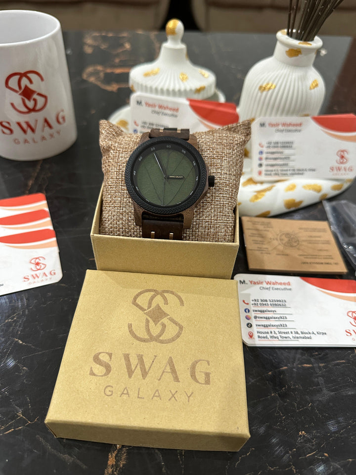 Swaggalaxy watch wooden case