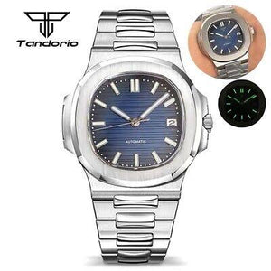 Custom Mod Watch Nautical Blue Dial 40mm NH34 Tandorio Automatic Movement