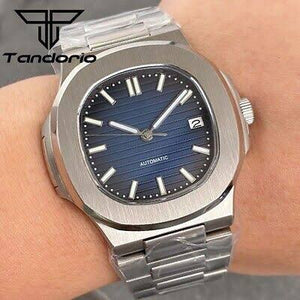 Custom Mod Watch Nautical Blue Dial 40mm NH34 Tandorio Automatic Movement
