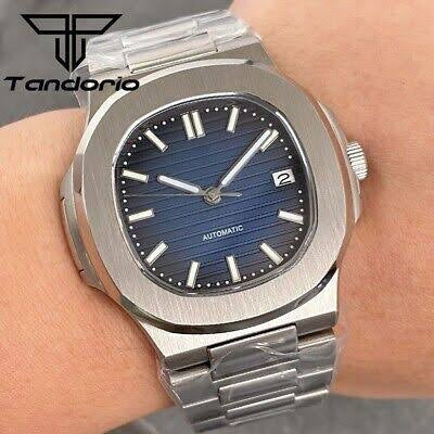 Custom Mod Watch Nautical Blue Dial 40mm NH34 Tandorio Automatic Movement
