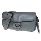 COACH C0772 Pillow Tabby Shoulder Bag Crossbody 2WAY Greige Leather Used 2501Y