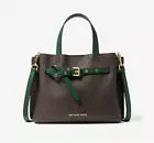 Michael Kors Emilia Small Logo Satchel in Racing Green,