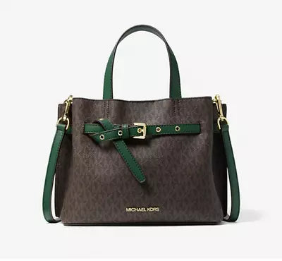 Michael Kors Emilia Small Logo Satchel in Racing Green,